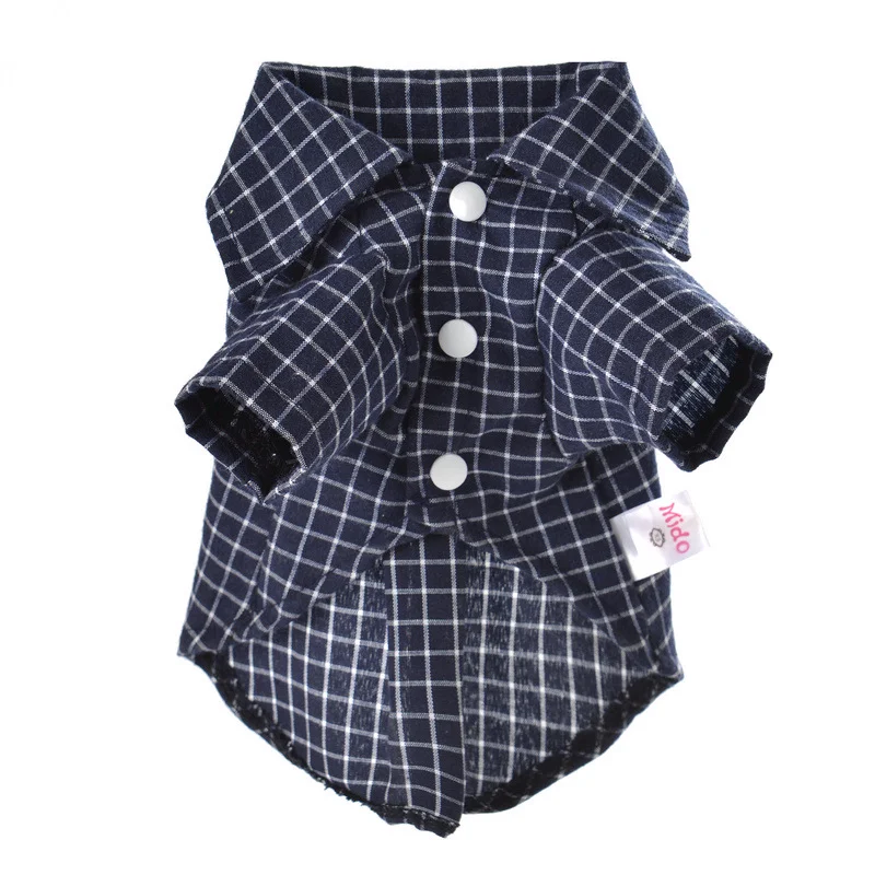 Мягкая Повседневная клетчатая рубашка для собак мягкая одежда хлопковая щенков