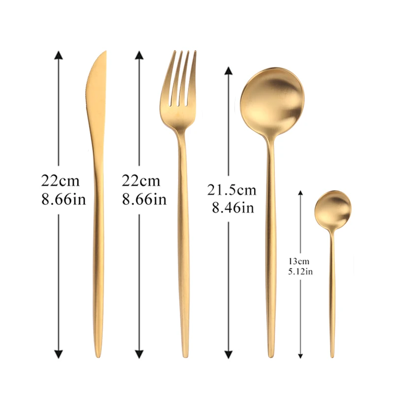 

Gold Cutlery Set Forks Spoons Knives Tableware Steel Cutlery Set Stainless Steel Dinnerware Set Chopstick Spoon Knife Fork