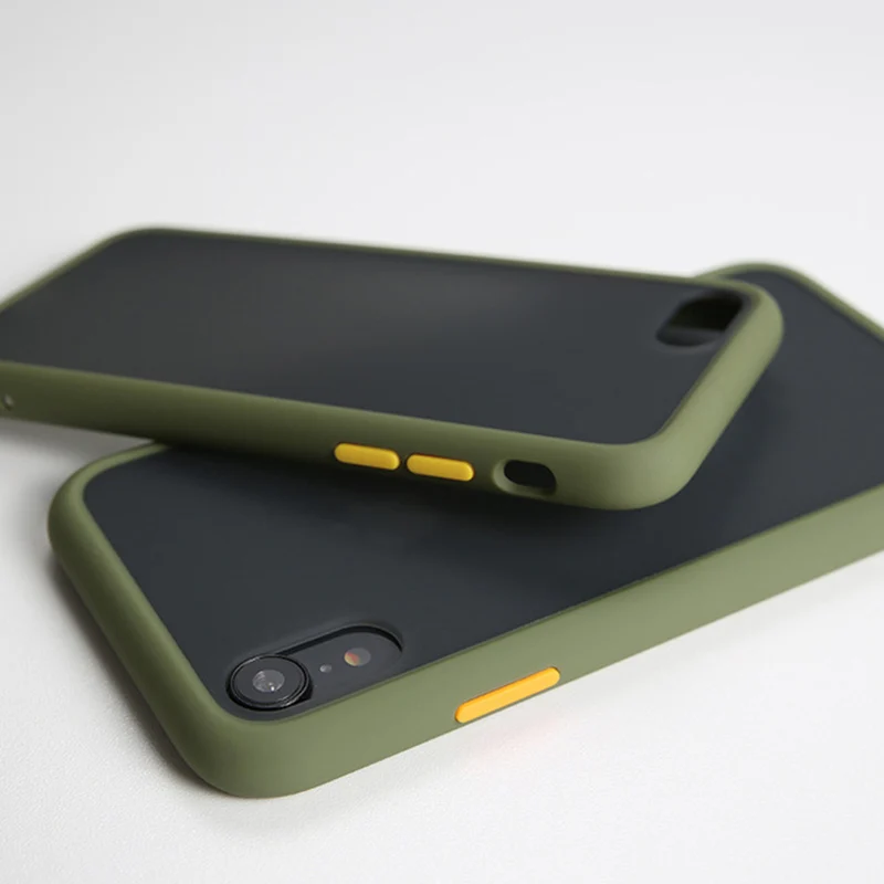 Luxury Contrast Color Frame Matte Hard PC Case For Xiaomi Redmi 7 8 Note 6 Pro 7A 8A K20 PRO Mi A3 10 CC9 CC9E 9T | Мобильные