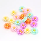 Новая мода 10 мм 40 шт смешанные цвета цветочный стиль плоская задняя крышка кабошоны для браслета серьги аксессуары G1-14