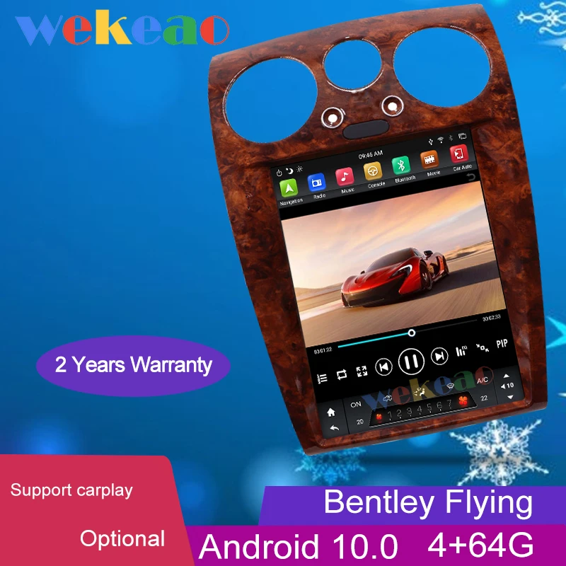 Wekeao 10 4 &quotвертикальный экран Tesla Style Android 8 1 автомобильное радио для Bentley Летающая