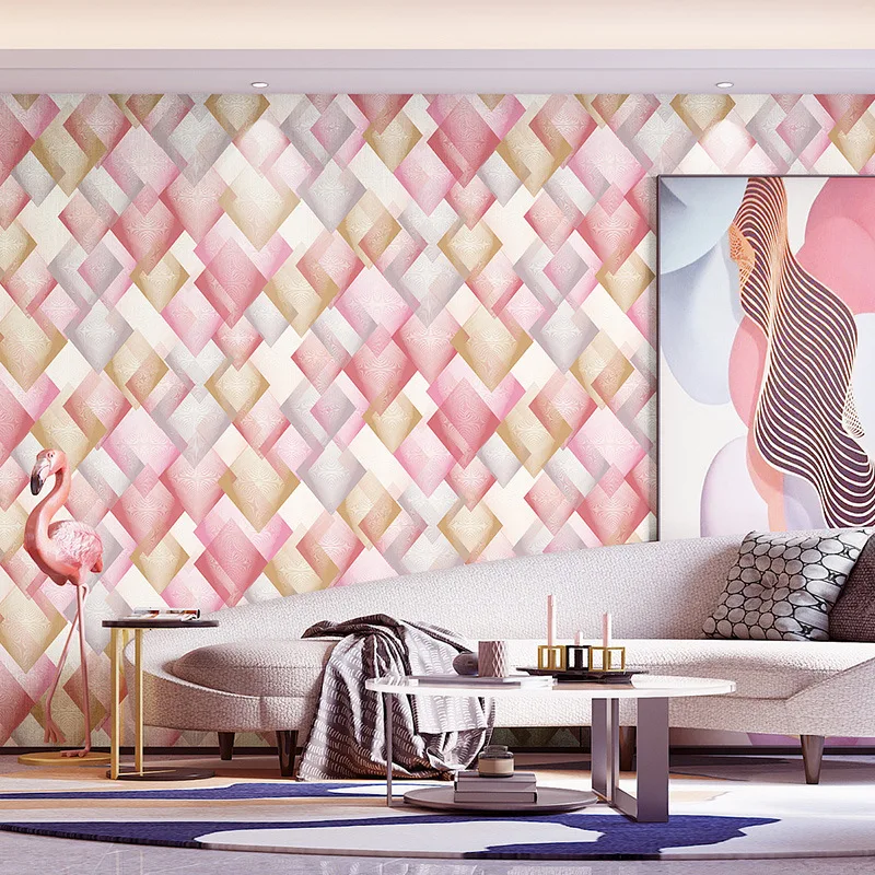 Современные ромбовидные рулон бумаги Волшебные геометрические обои для фоновых