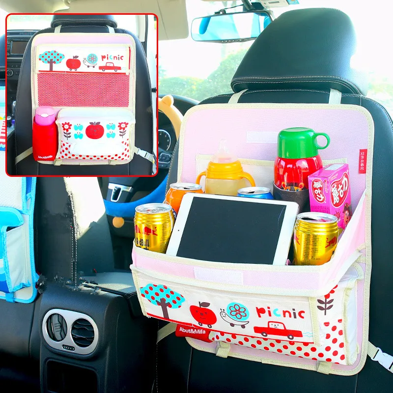 Мультяшный милый Автомобильный складной органайзер для хранения обеденного