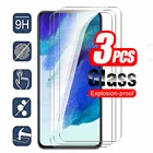 3 шт. закаленное стекло для Samsung Galaxy S21 FE защитное стекло Sumusng S 21 Fan Edition Lite S21FE Защитная пленка для экрана телефона