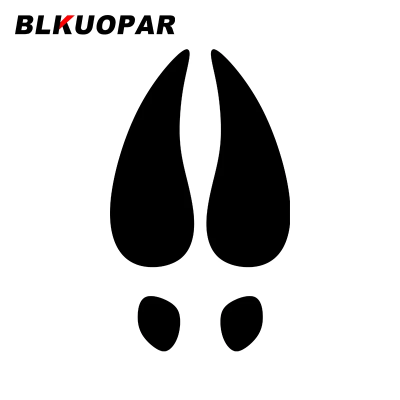 

BLKUOPAR for Deer Hoof Print Silhouette Car Stickers Funny Decals Window Suitcase Waterproof Personality Occlusion Scratch Goods