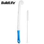 Встроенная многофункциональная Гибкая щетка для чистки бутылок, специальный набор для бутылок с водой в галлонах для Мытья Ручки и углов