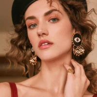 ywzixln fashion bohemian earrings tassel eyes pendant drop earring mascot ornaments best gift for women girl wholesale e0125