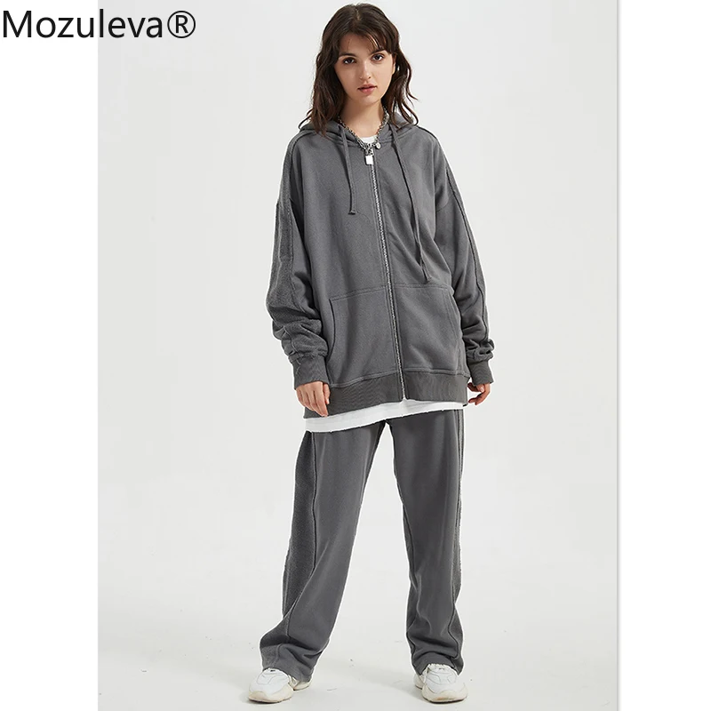 Mozuleva Winter Thicken Fleece Women Couple Sweatshirt Cotton Oversized Hoodies Sweatshirts Female Warm Pullovers Jacket Quality | Женская