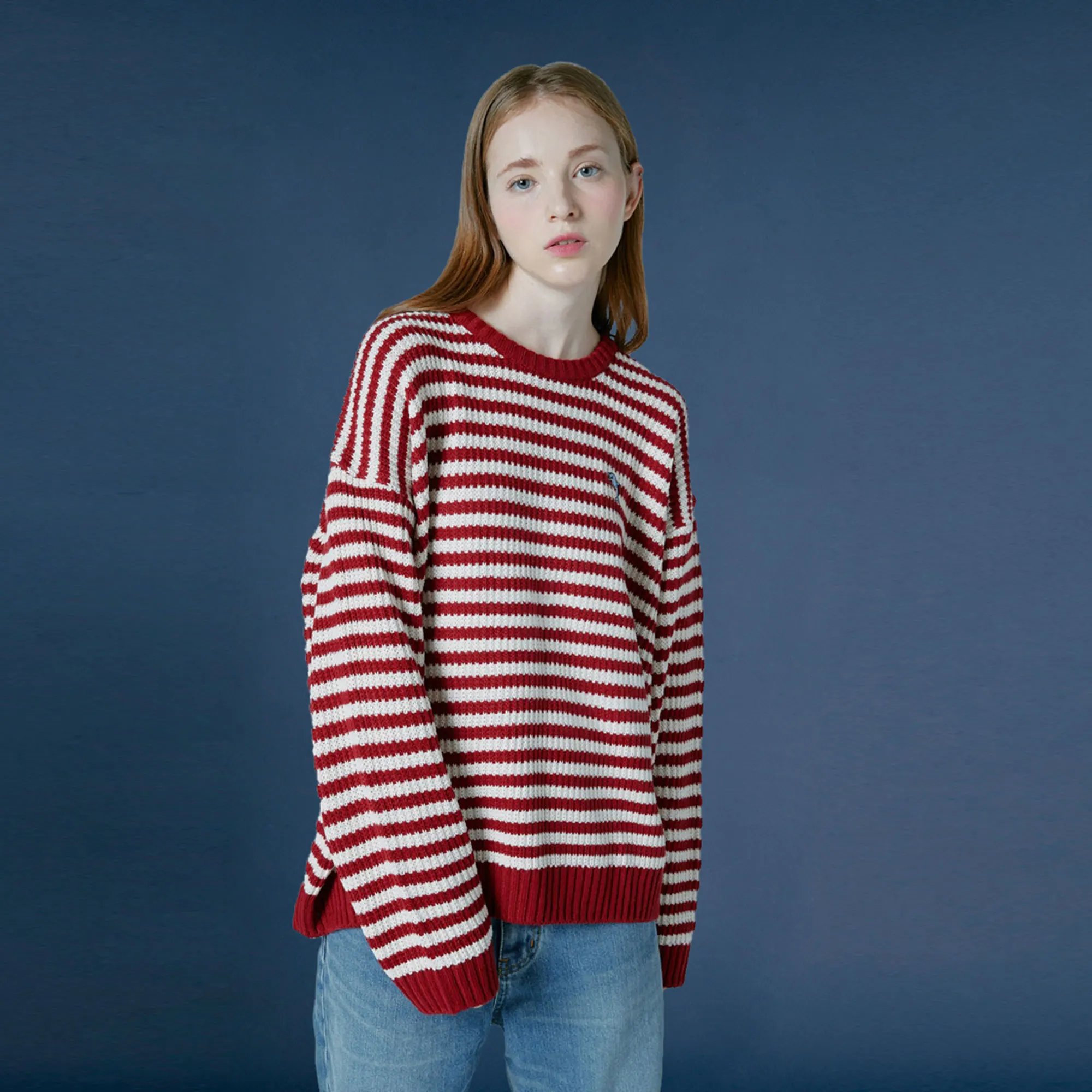 

British Tripe Warm Loose Thick Sweater Soft Girl Knitted Sweater Long Sleeve Top Vintage Femme Chandails Tops Women 2020 EH50SW