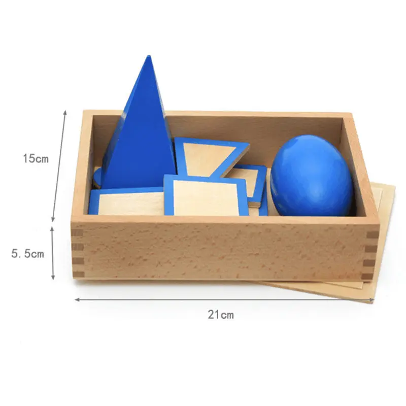 3D формы Геометрические тела деревянный набор геометрических фигур Монтессори