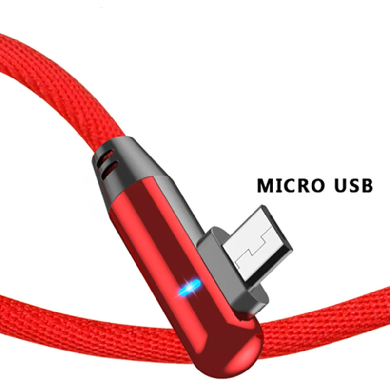 Красный USB Micro кабель 2 м USB для samsung S7 Xiaomi Redmi 5 6 Pro шнур для передачи данных Быстрая зарядка USB для Redmi Note 5 Pro Android Micro кабель - Цвет: Красный