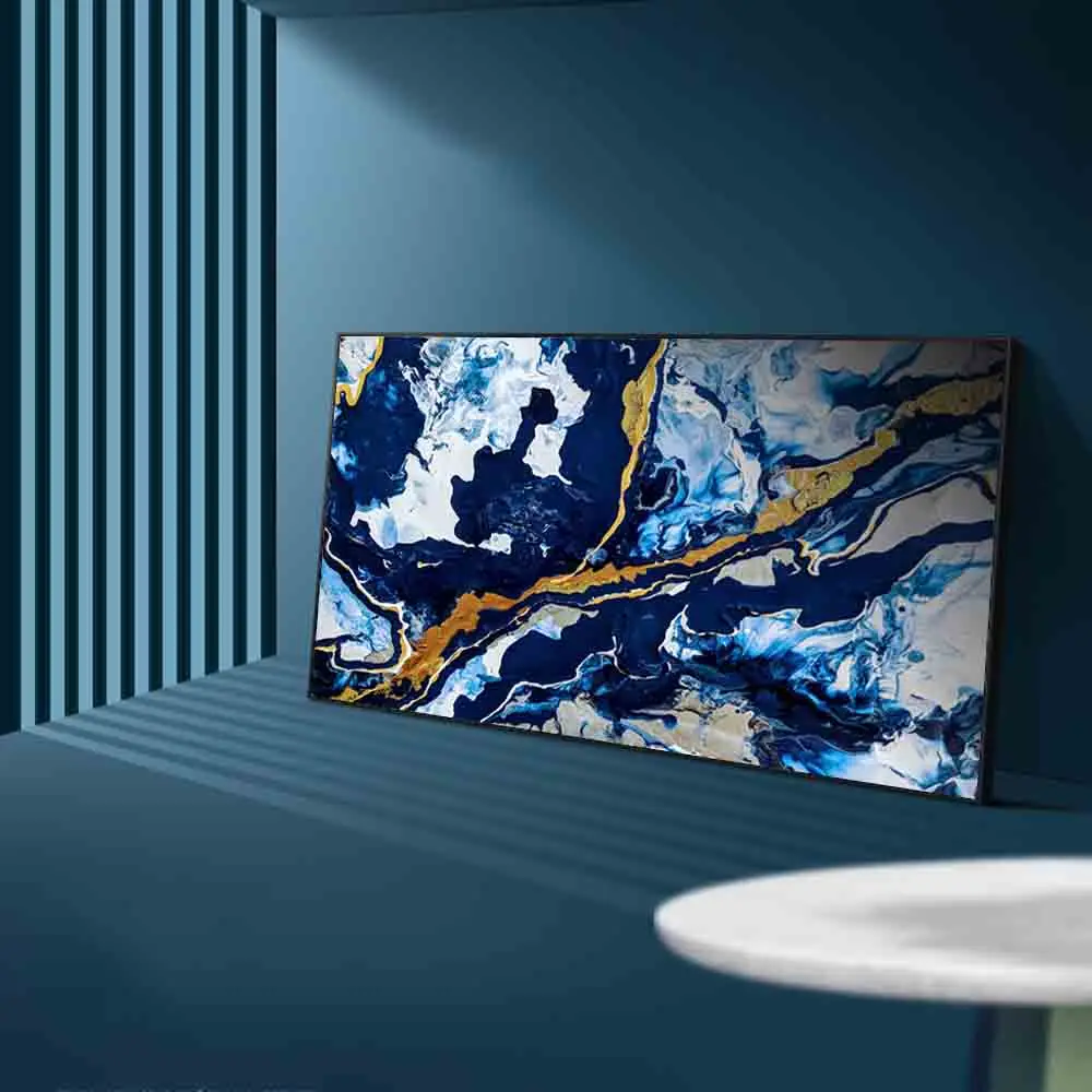 

Abstract oil painting modern splash ink art creative Dream Blue poster living room corridor bar home decoration mural