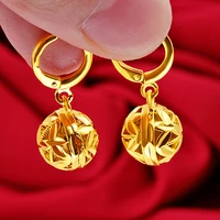 14 k yellow gold jewelry drop earring for women fine bizuteria 14k gold jewelry aretes de mujer bijoux femme bohemia earrings