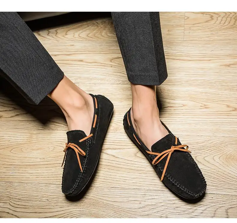 

British Men Leisure Loafer Shoes Blue Fashion Man Moccasin Shoes For Driver Trending Slip On Boat Shoes Plus Size 38-48