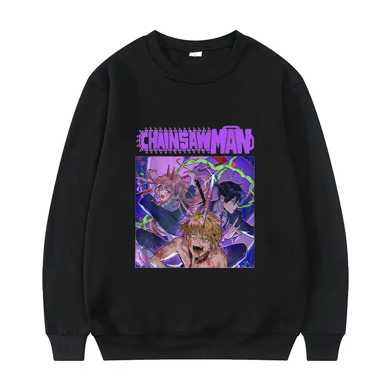 

2021 New Japan Anime Chainsaw Man Graphic Pullover Men Women JCasual Loose Pullovers Unisex Fashion Oversized EU Size Sweatshirt