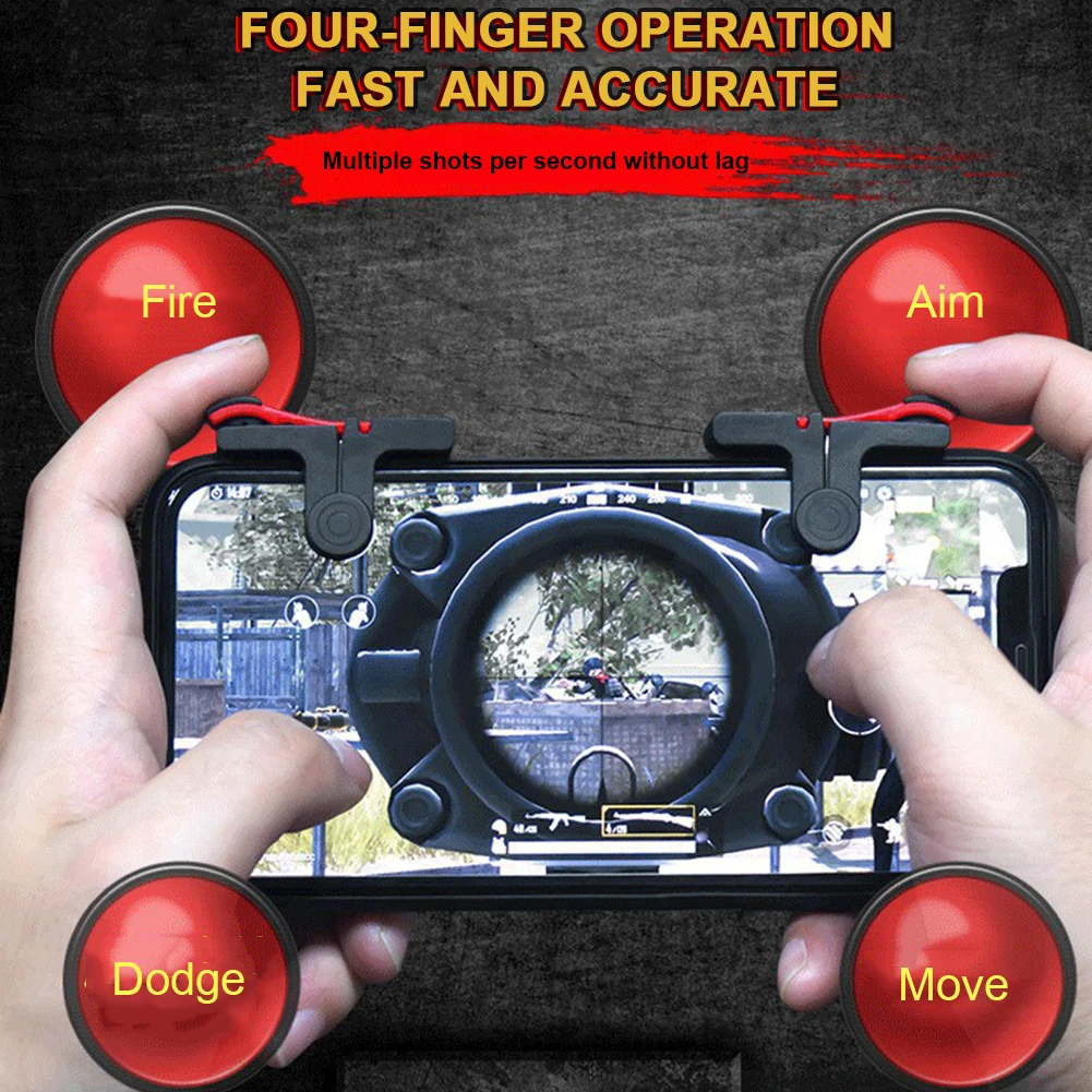

Mobile Game Controller(1pair) for PUBG L1R1 Trigger Gaming Joystick for iOS/Android Phones