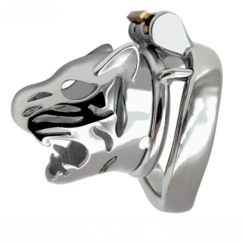 40/45 / 50 мм из нержавеющей стали голова тигра мужское устройство целомудрия клетка