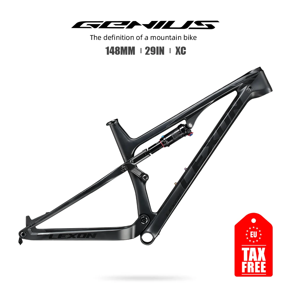 2022 LEXON frame полная подвеска 29er 21-дюймовые рамы для горного велосипеда BB92 карбоновая