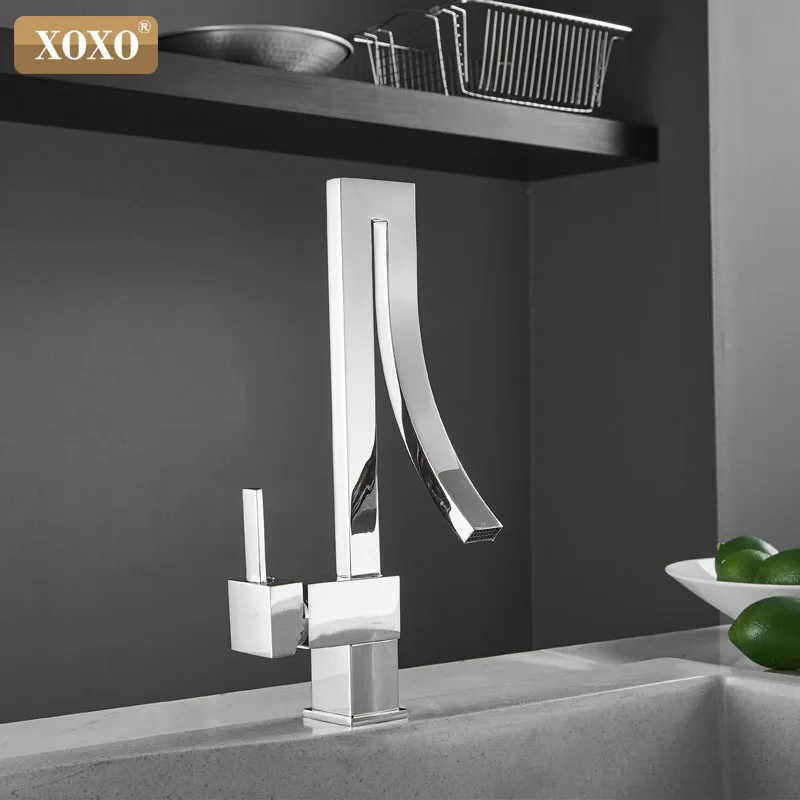 XOXO Kitchen Faucets Black Single Handle Tap Hole Swivel 360 Degree Water Mixer 83045 | Обустройство дома