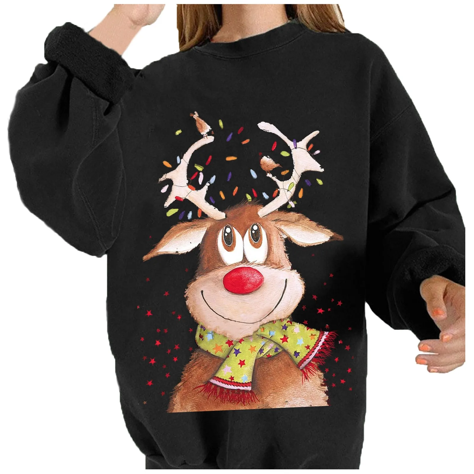 

Sweatshirt For WomenPrinting O NeckVacationCasual Pullover Shirt