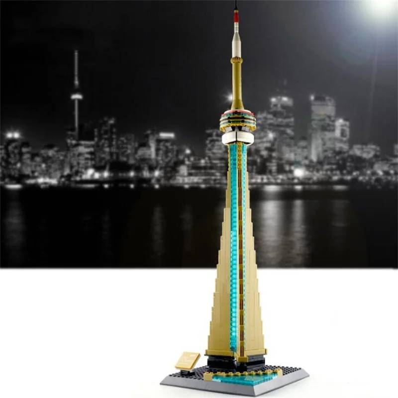 Архитектурный городской набор Канада архитектура Торонто ТВ башня модель блоки