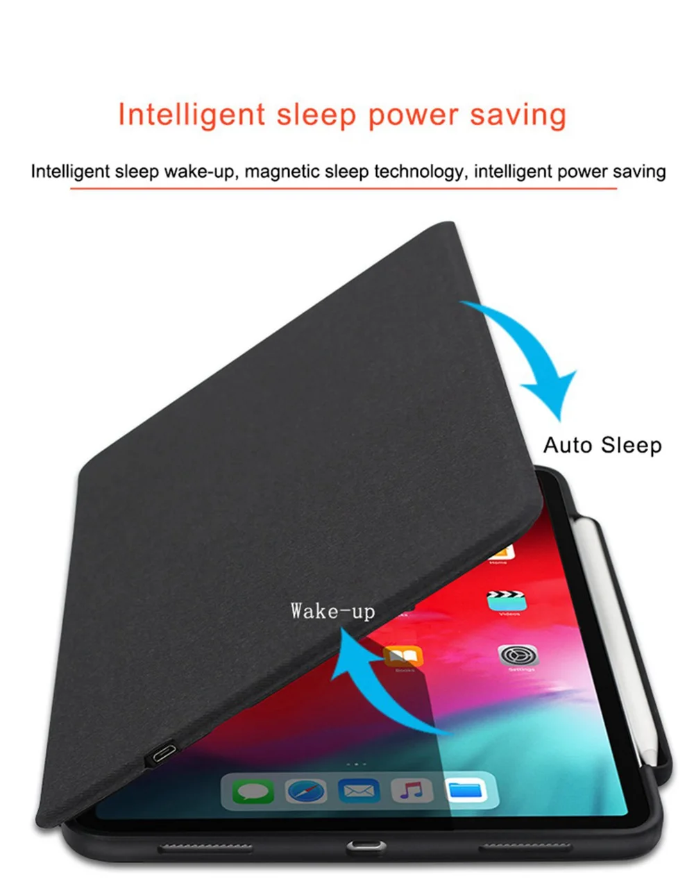 Бизнес для iPad Pro 11 чехол-клавиатура Smart Ultra Slim из искусственной кожи чехол-книжка для iPad Pro 11 дюймов 1" с карандашом
