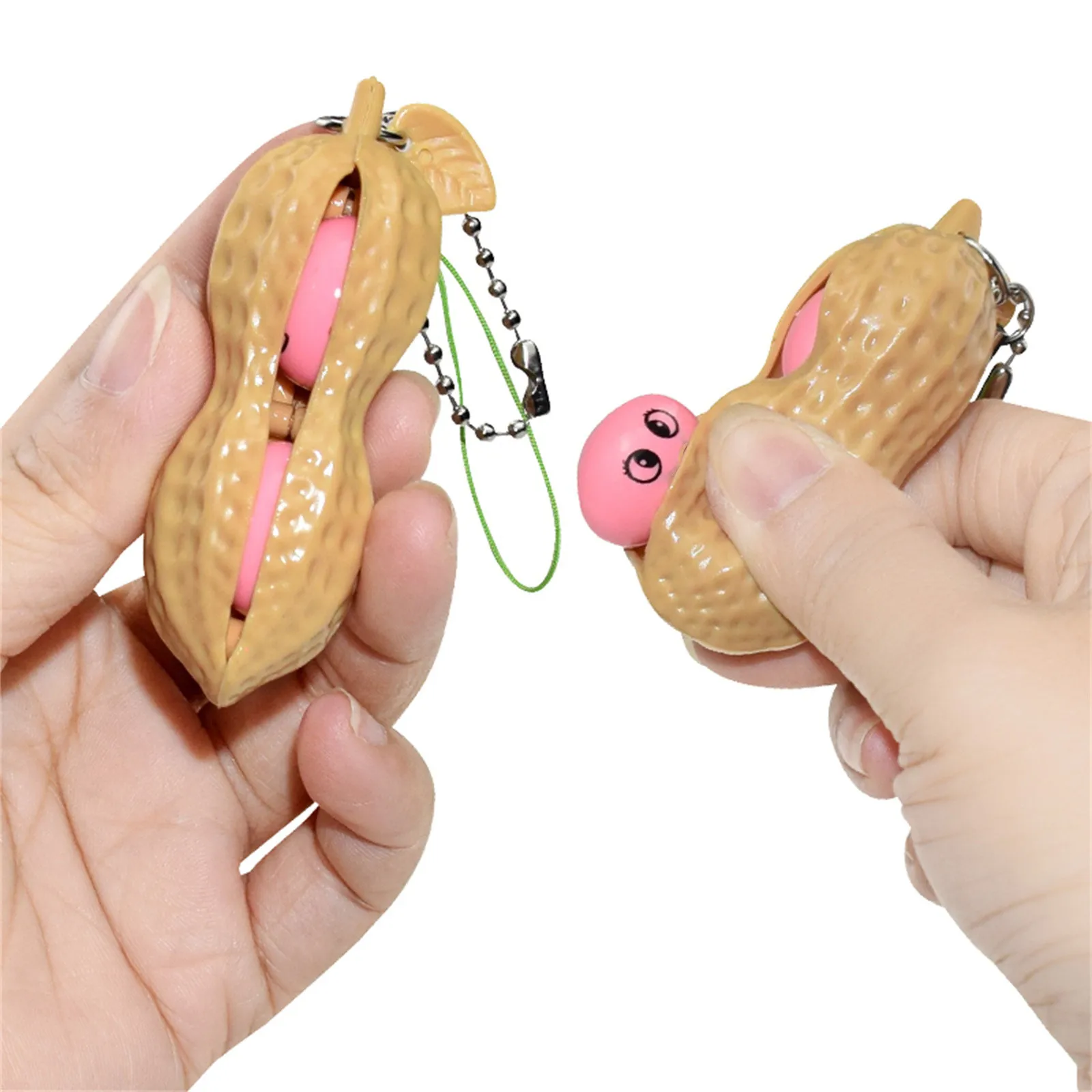 

Newest Peanut Edamame Toys Peas Beans Keychain Pops It Fidget Squishy Decompression Squeeze Antistress Figet Stress Popper Toy