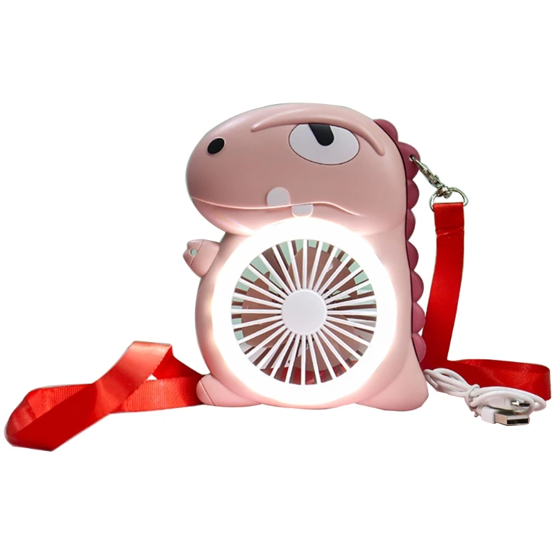 

Mini Wearable USB Fan Hanging Neck Fan Portable Hands-Free w/ Adjustable Lanyard 3 Gears for students Kids Adults