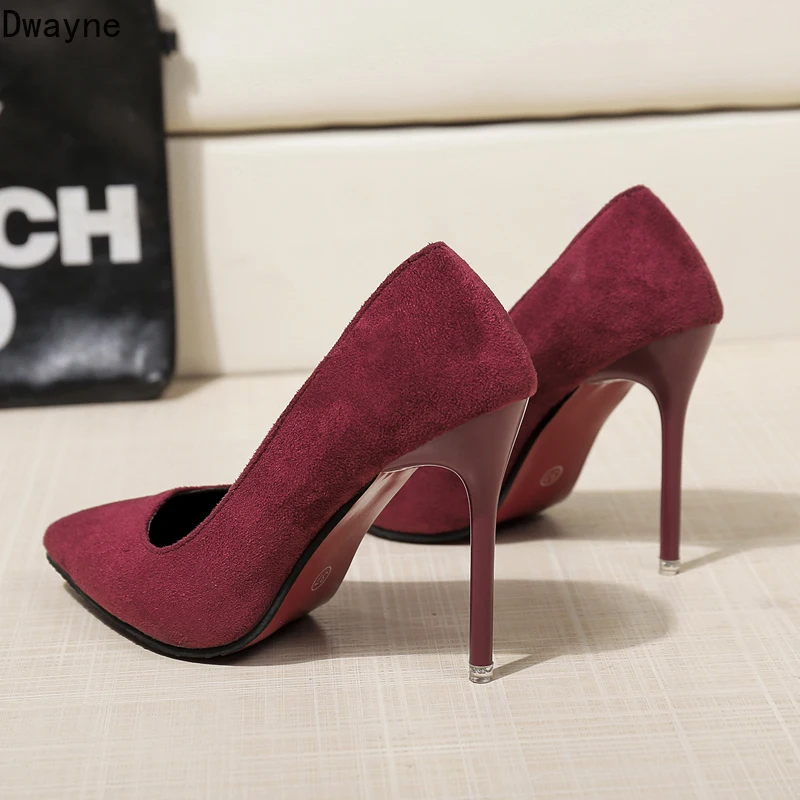 Пикантные туфли на тонком высоком каблуке 10 см для ночного клуба