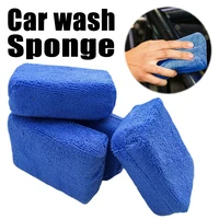 1pcs car microfiber sponge pad car polishing wax applicator sponge high density auto detailing cleaning tools car accessories