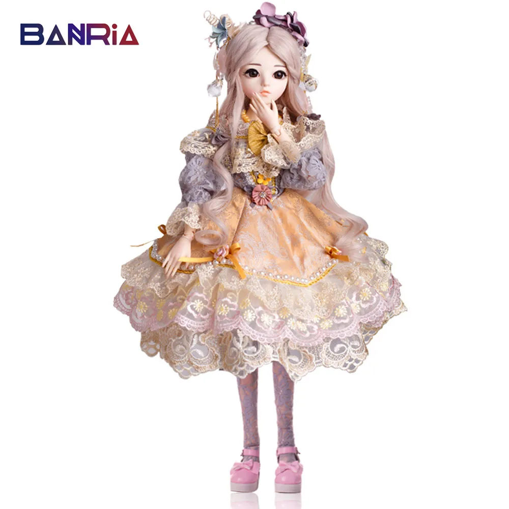 BJD 60 см 1/3 куклы для девочек коричневые глаза с одежда парики обувь макияж 100%