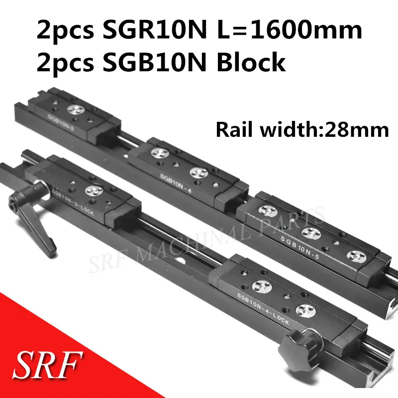 Двойная ось линейная направляющая 2 шт. длина SGR10N = 1600 мм + роликовых рельсовых