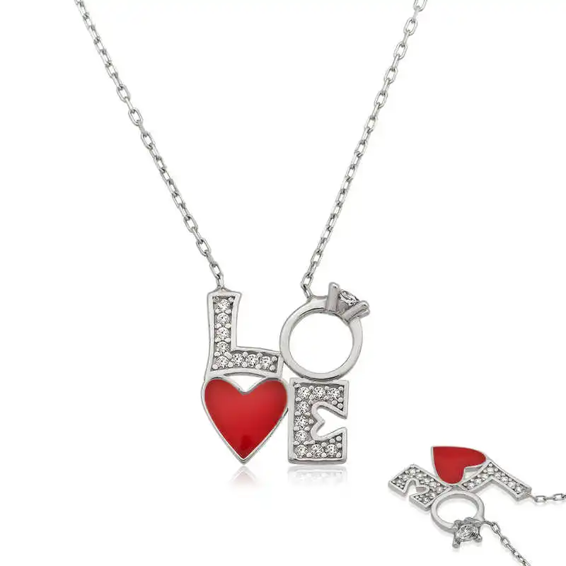 

Серебряное ожерелье Silverlina в виде сердца