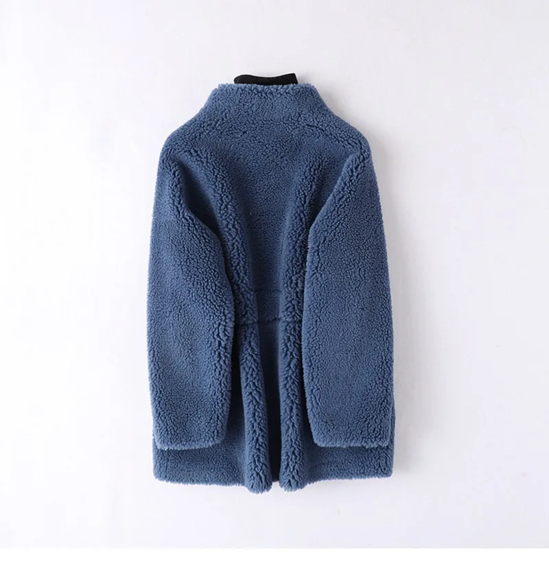 Шуба из натуральной шерсти женская верхняя одежда на осень и зиму куртки LF9085 |