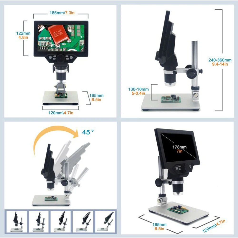 Микроскоп KKMOON G1200 12MP 1 1200X цифровой микроскоп для пайки Электронные Микроскопы