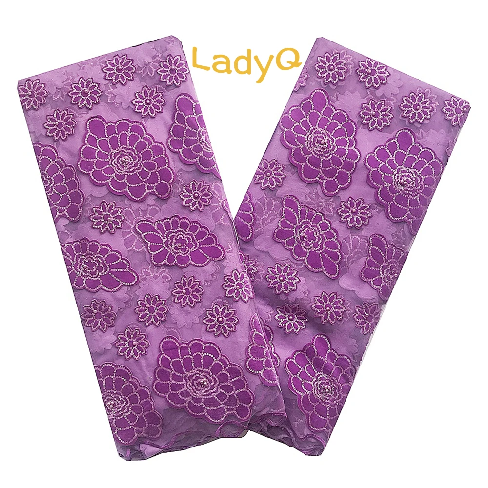 Бирюзовые синие нигерийские кружевные ткани швейцарская сетка материал