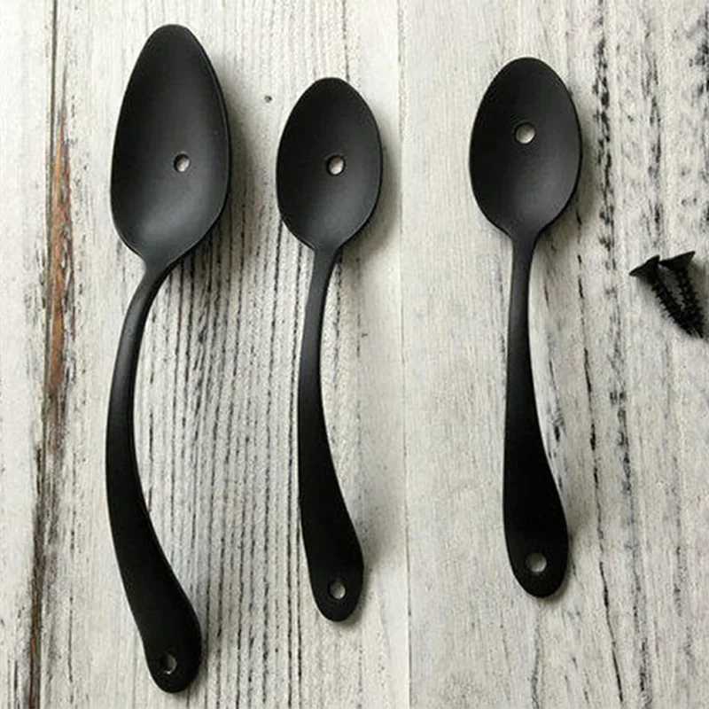 Креативная мебель маленькая ручка для шкафа краска черная ящика ручки |