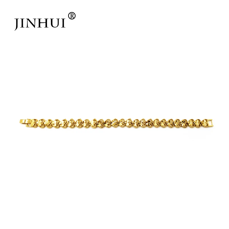 Женский браслет в форме сердца Jin Hui золотистый сборе Эфиопии с орнаментом для