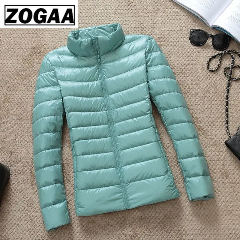 ZOGAA Женская куртка парка зимняя теплая в стиле кэжуал легкие верхняя одежда