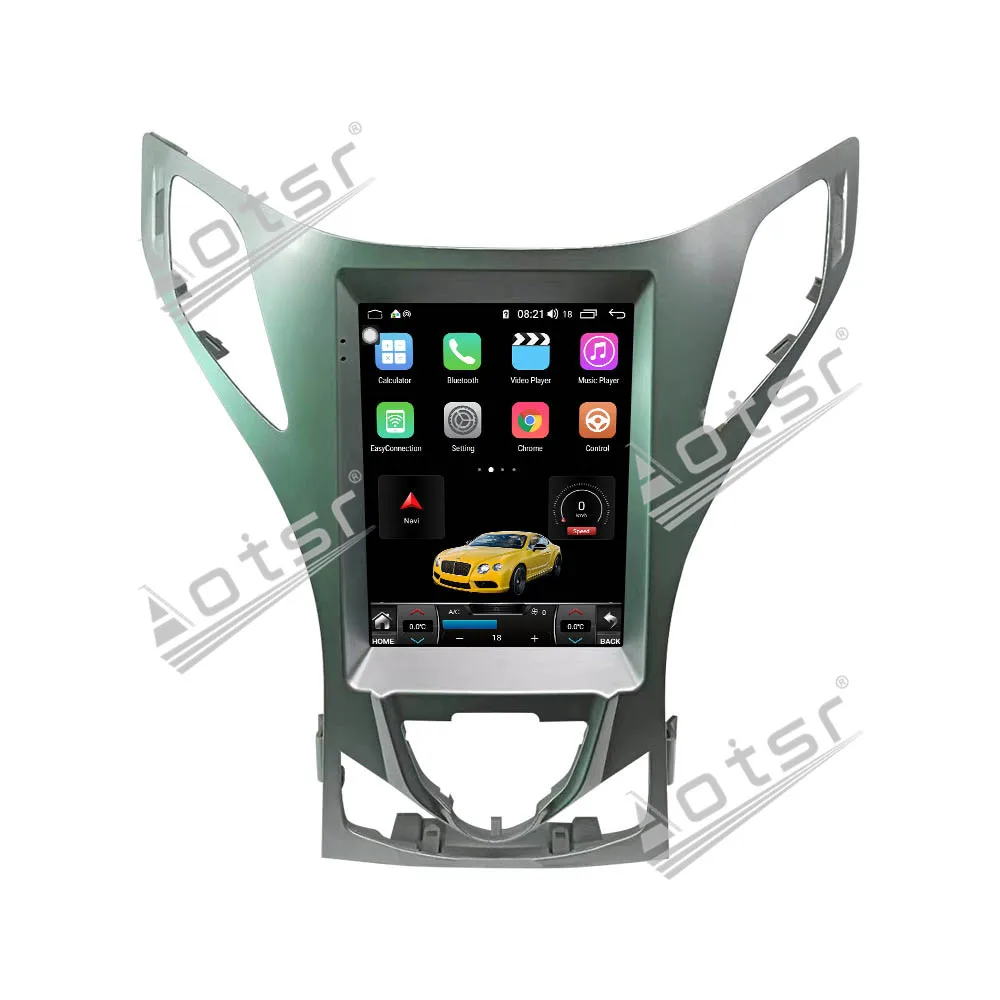 Вертикальный экран Tesla на Android 10 9 7 дюйма для Hyundai Azera 2011 2012 автомобильный