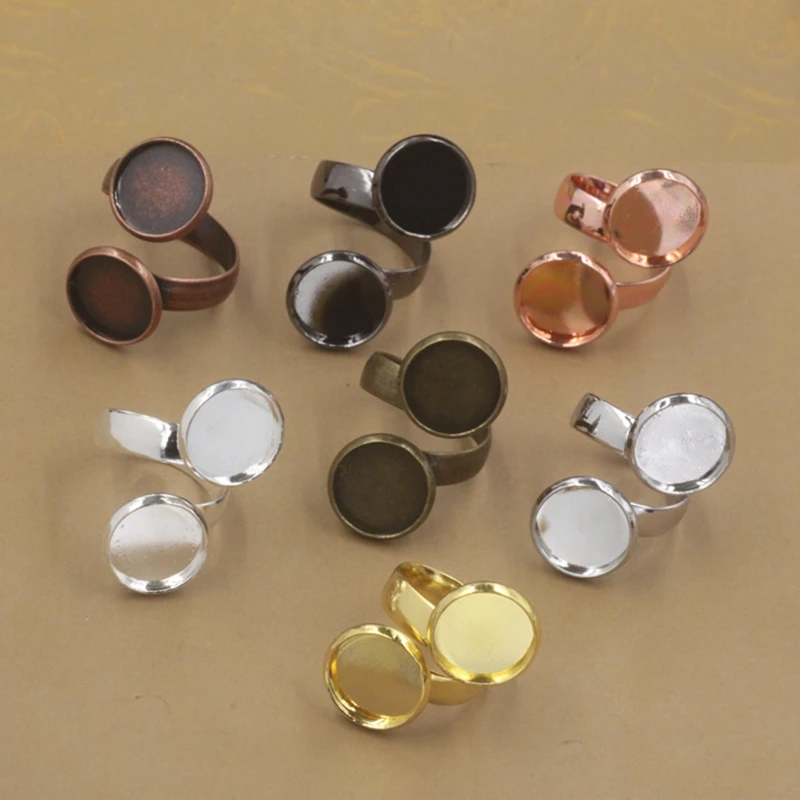 12 мм 5 шт./лот 6 цветов покрытое регулируемое латунное кольцо настройки