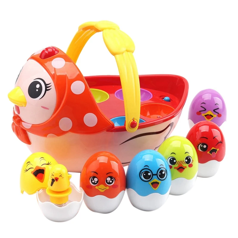 

Musical Easter Eggs Toy Chicken Stacking Eggs for 1 2 3 Year Old Baby & Toddler Sound Toys Infants Birthday Gift