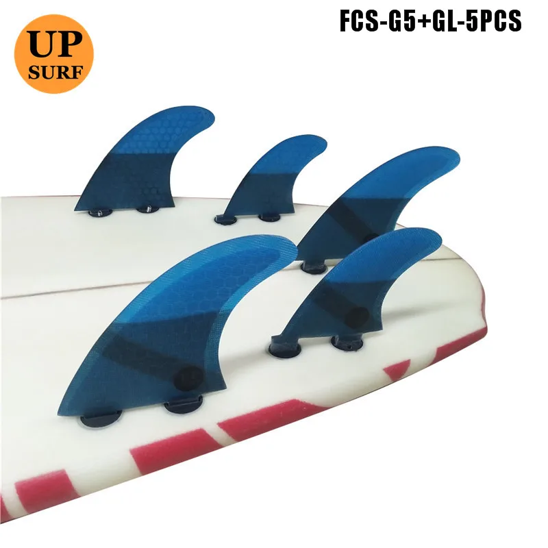 Upsurf логотип FCS плавники G3/G5/GL с винтами и ключ плавники сумка для серфинга сотовый плавник Стекловолокна Плавники FCS Quilhas плавники