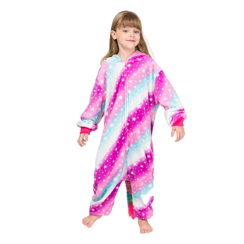 Kigurumi/фланелевые пижамы для маленьких девочек Детские с изображением панды