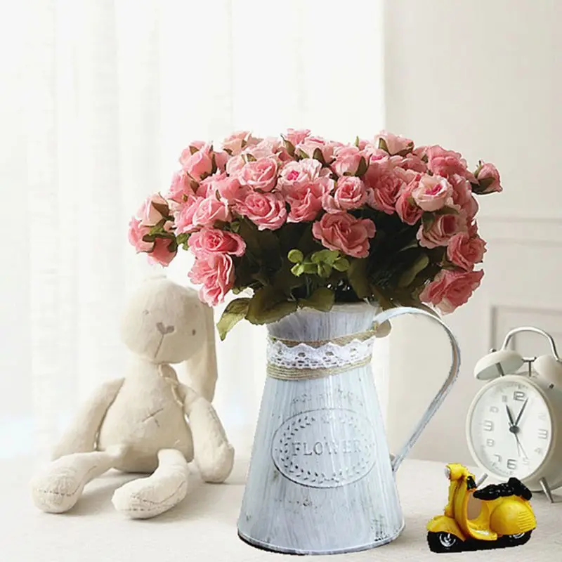 Ваза из кованого железа винтажный Сельский стиль домашний декор контейнер для