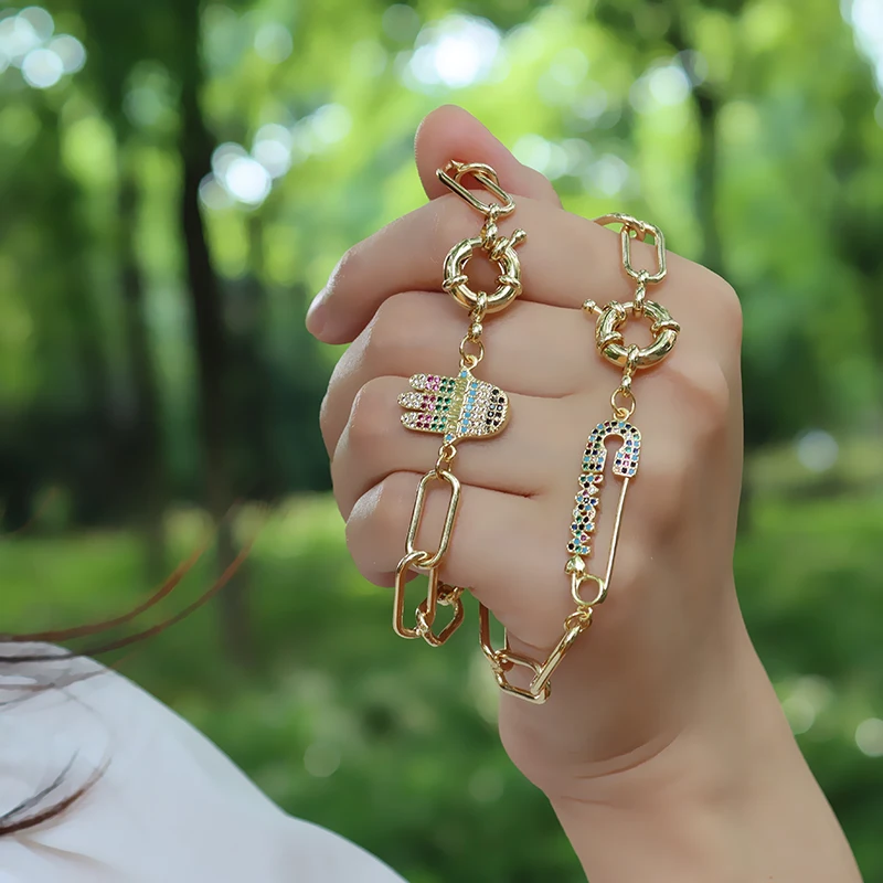 Уникальный браслет Hamsa Hand Mama весенние круглые ювелирные изделия для мам подарки