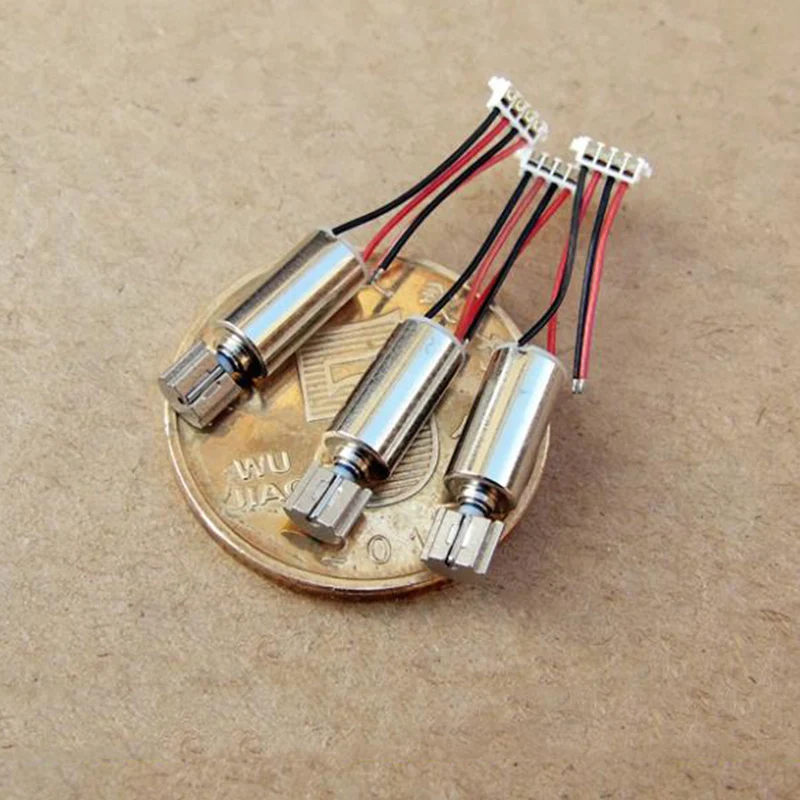 10 шт. 4 мм * 8 тигельные Вибрационный Мотор DC 2 V 3В 3 7 вибратор эксцентриковое колесо