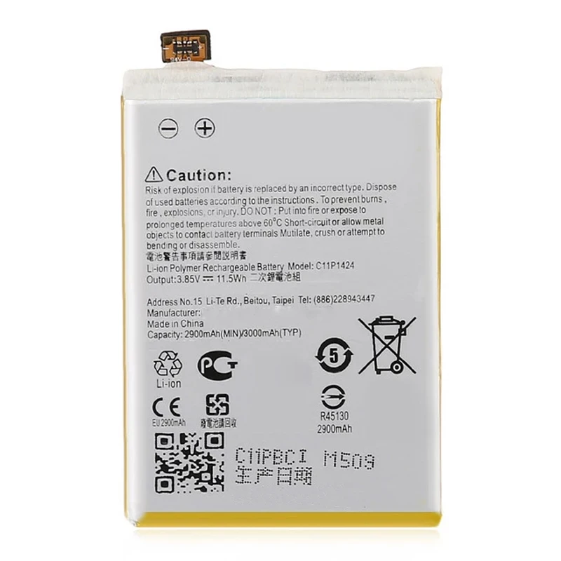 Аккумулятор для Asus ZenFone 2 ZE551ML ZE550ML Z00AD Z00ADB Z00A Z008D 5 шт./лот C11P1424 3000 мА · ч | Мобильные