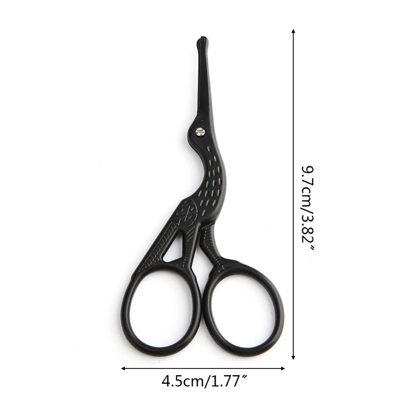 

Portable Nose Hair Scissors 3.82in Crane Design Sewing Scissors Stainless Steel for Needle Work Nose Hair/Eyebrow