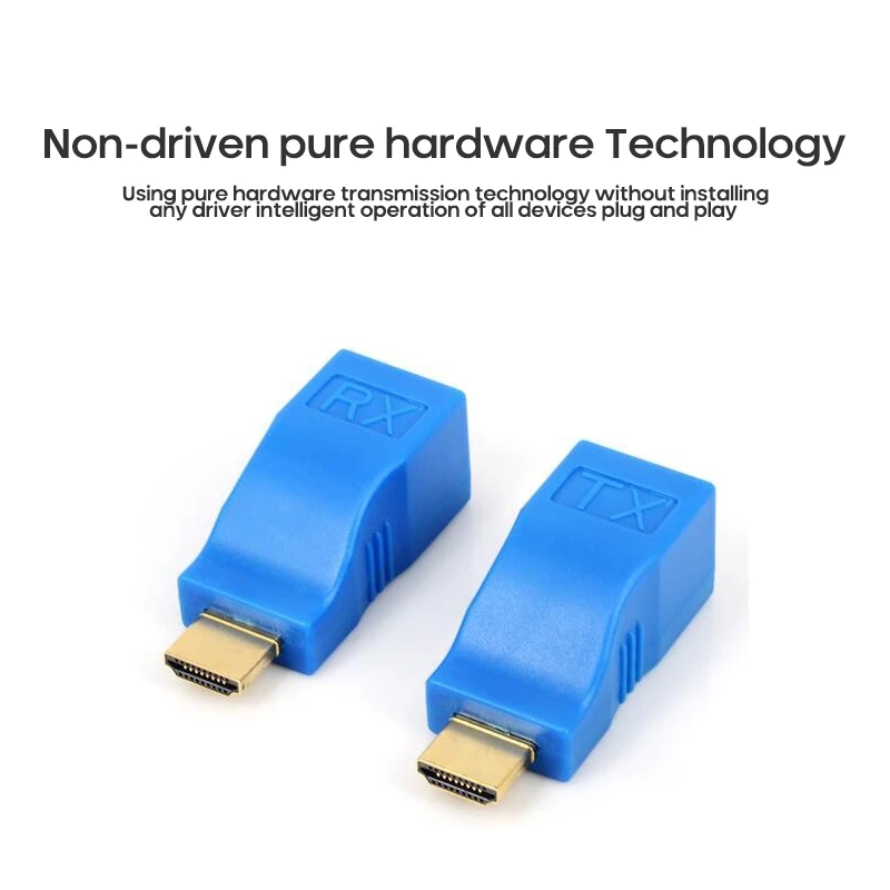 1080P до 30 м H-DMI-совместимый удлинитель с удлинителем RJ45 сетевой LAN CAT5e / 6 UTP
